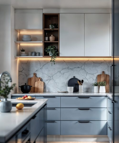 modern-kitchen-interior-with-blue-cabinets